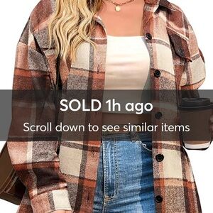 ‼️SOLD‼️NWT IN'VOLAND Womens Flannel Shacket ~ 22W.